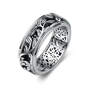 Fidget Ring Sterling Silver Anxiety Ring   Statement Rings Gift For Women Girls Springtok Outdoorfun，cottagecore accessories，everyday jewelry trends，luxury vs affordable jewelry，cute accessories online