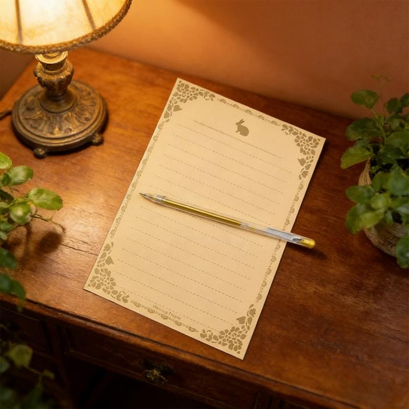 Valentine's Day Love Letter Stationery Set, Vintage Brown Leather-Toned – Red Rose Paper Envelopes Gift Box for Her