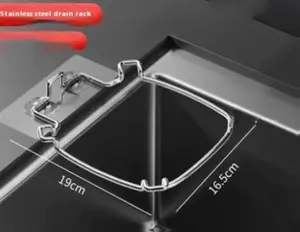 Stainless Steel Kitchen Sink Garbage Rack Durable Filter for Food Scraps & Debris Easy Install & Remove Rust Resistant 19cm x 16.5cm