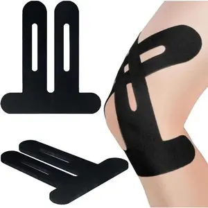 10 Pcs Precut Kinesiology Tape for Knees Pain Relief Elastic Waterproof Athletic Knee Tape for Support Stability Sports