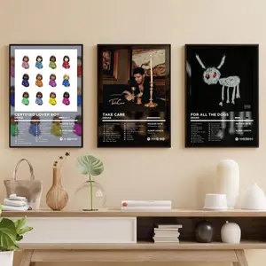 Set of 3 Drake Album Cover  Poster HD Print Unframed, Bundle Hip Hop Posters, Music WallArt, Rapper Posters, Take Care, Certified Lover Boy