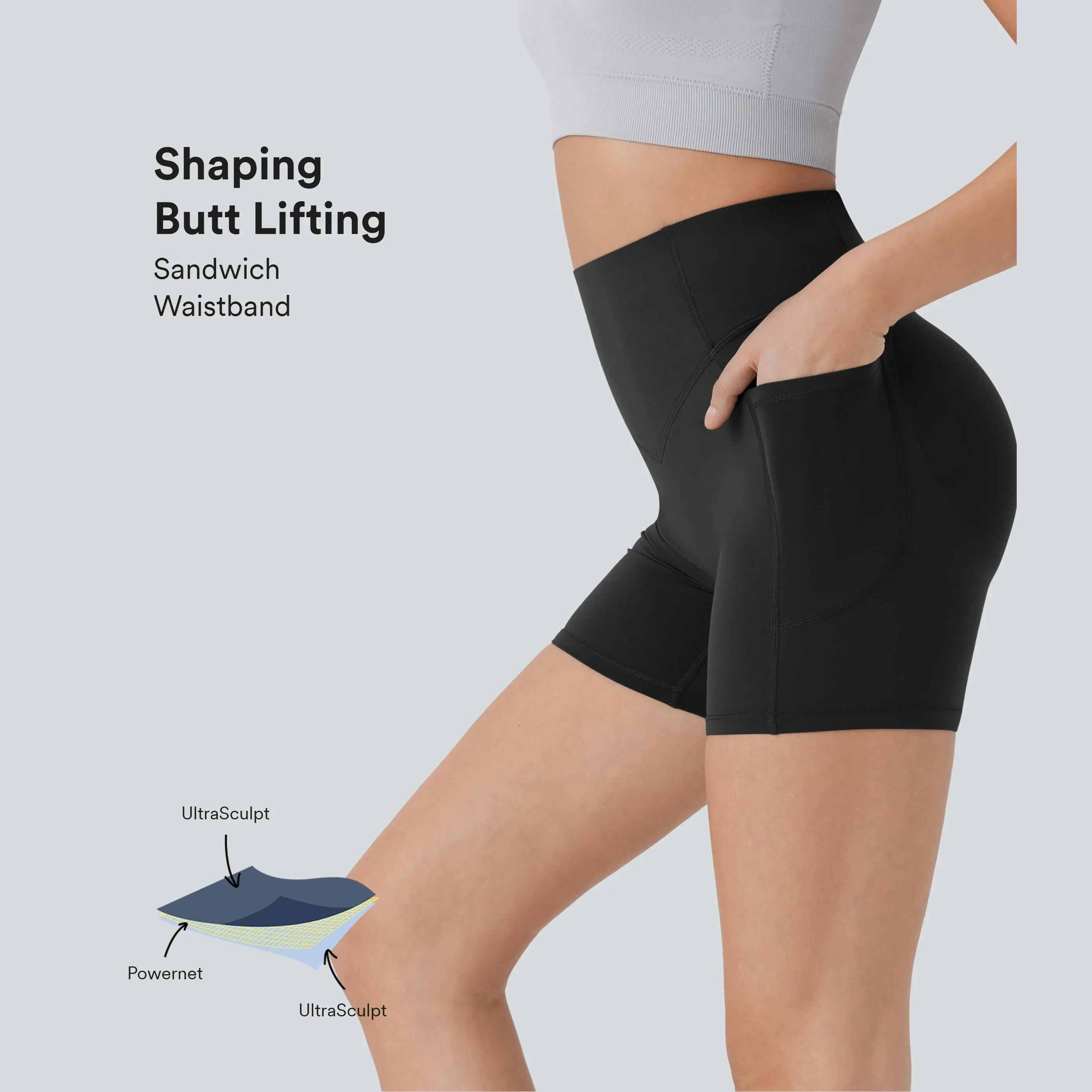 Halara UltraSculpt High Waisted Scrunch Butt Lifting Tummy Control Pocket Shaping Workout Biker Shorts 5' #summervibes Halara UltraSculpt High Waisted Scrunch Butt Lifting Tummy Control Pocket Shaping Workout Biker Shorts 5' #summervibes