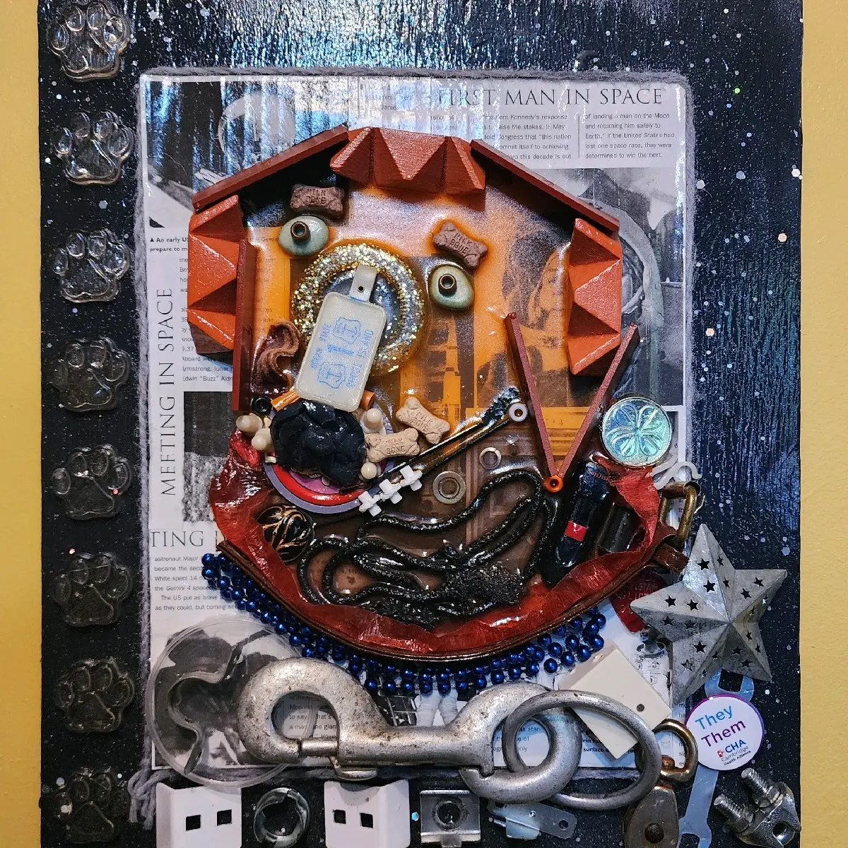 "Cosmo" - Mixed Media Art