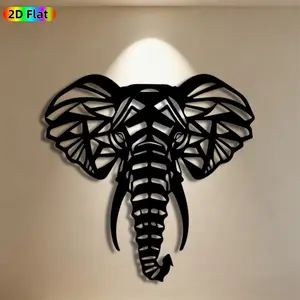 1pc Elephant Metal Wall Art, Intricate Elephant Statue Mural, Ideal Gift for New Year, Christmas, Animal Decor Enthusiasts, Rust-Resistant Metal Wall Decor Wall Sculptures, Perfect for Living Room Wall & Garden Fence, Eye-Catching Home Accent