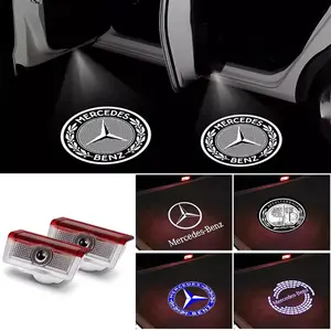 2-Piece LED Car Door Projection Light Accessories Compatible with Mercedes-Benz Amg A/b/c/m/ml/gla/gls/e-Class Models Car Door Lights