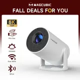 Magcubic HY300Pro Mini Projector 290ANSI Brightness Android 14 Support 8K 4K, with WiFi6 & Bluetooth 5.4, Auto Keystone Correction 130"Screen 1280*720P Built-in Speaker Allwinner H726 Chip, Wireless Portable Outdoor Gift Projectors for bedroom #TechVibes