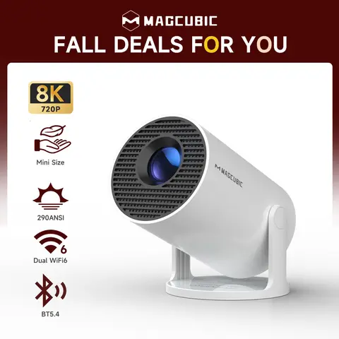 [US warehouse] Magcubic HY300Pro Projector 290ANSI Android 14 Dual WiFi6 8K 4K Decode Auto Keystone Correction Wireless BT5.4 130"Screen 1280*720P Built-in Speaker AllwinnerH726 Mini Portable Outdoor Gift Projectors for bedroom #TechVibes