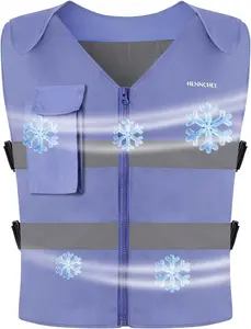 Cooling Safety Vest for Men & Women, 12PCS Ice Packs, Body Cool Clothing for Hot Weather Outside Workers