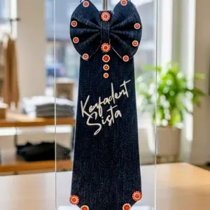 Konfadent Sista Red & Denim Tie