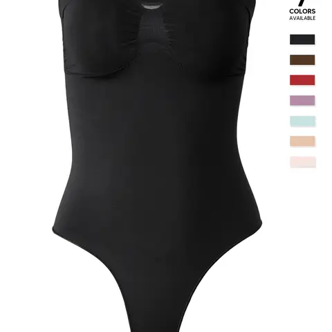 1/2/3 Pack Strapless Shapewear Bodysuit for Women, Tummy Control Slim Body Suits, Solid Strapless Shapewear, Casual Plain Surface, All Seasons, Regular Length