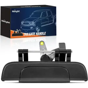 Nlilght Tailgate Handle Compatible with 1995 96 97 98 99 00 01 02 03 2004 Toyota Tacoma Pickup Liftgate Latch Tail Gate Car Door Handles Assembly Replaces#79605,TO1915102,6909035010,Textured Black