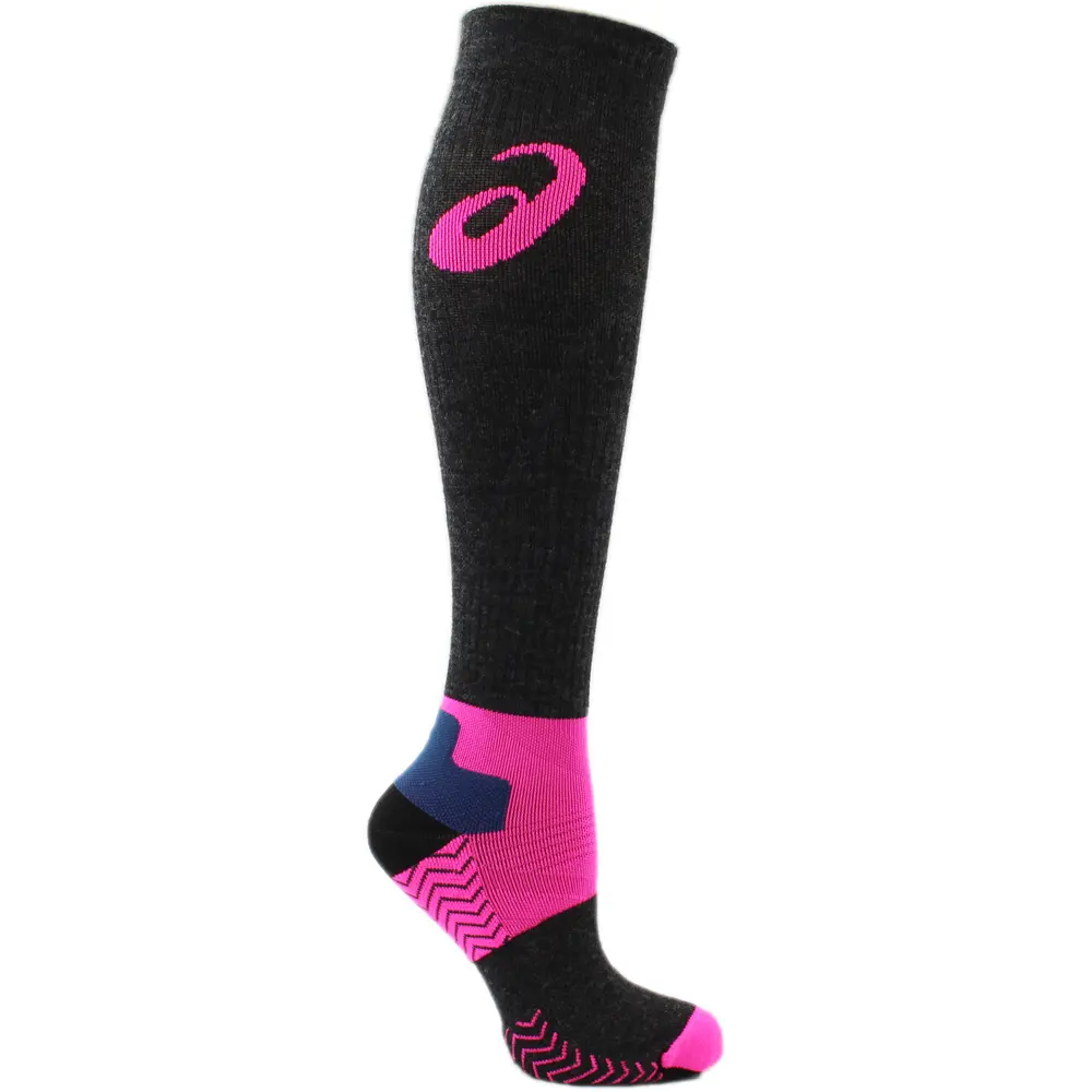 ASICS Womens Compression Wool Knee High Socks Running Athletic Knee High - Grey, Pink ASICS Womens Compression Wool Knee High Socks Running Athletic Knee High - Grey, Pink
