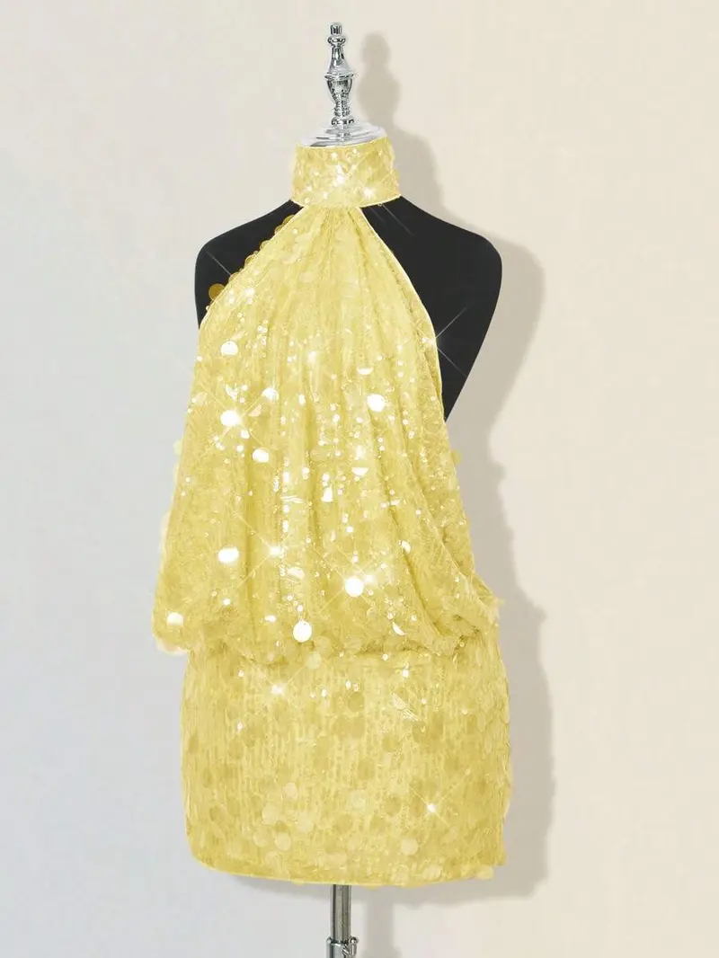 turtle neck gliter dress - TikTok Shop