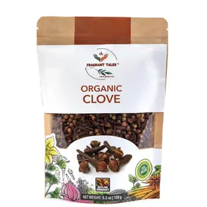 Fragrant Tales Premium Organic Whole Cloves 5.3 oz USDA Certified Sri Lanka Flavor Spice Natural Hand Picked 150 Grams Culinary Excellence