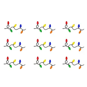 Christmas Lights Water Slide Nail Decals