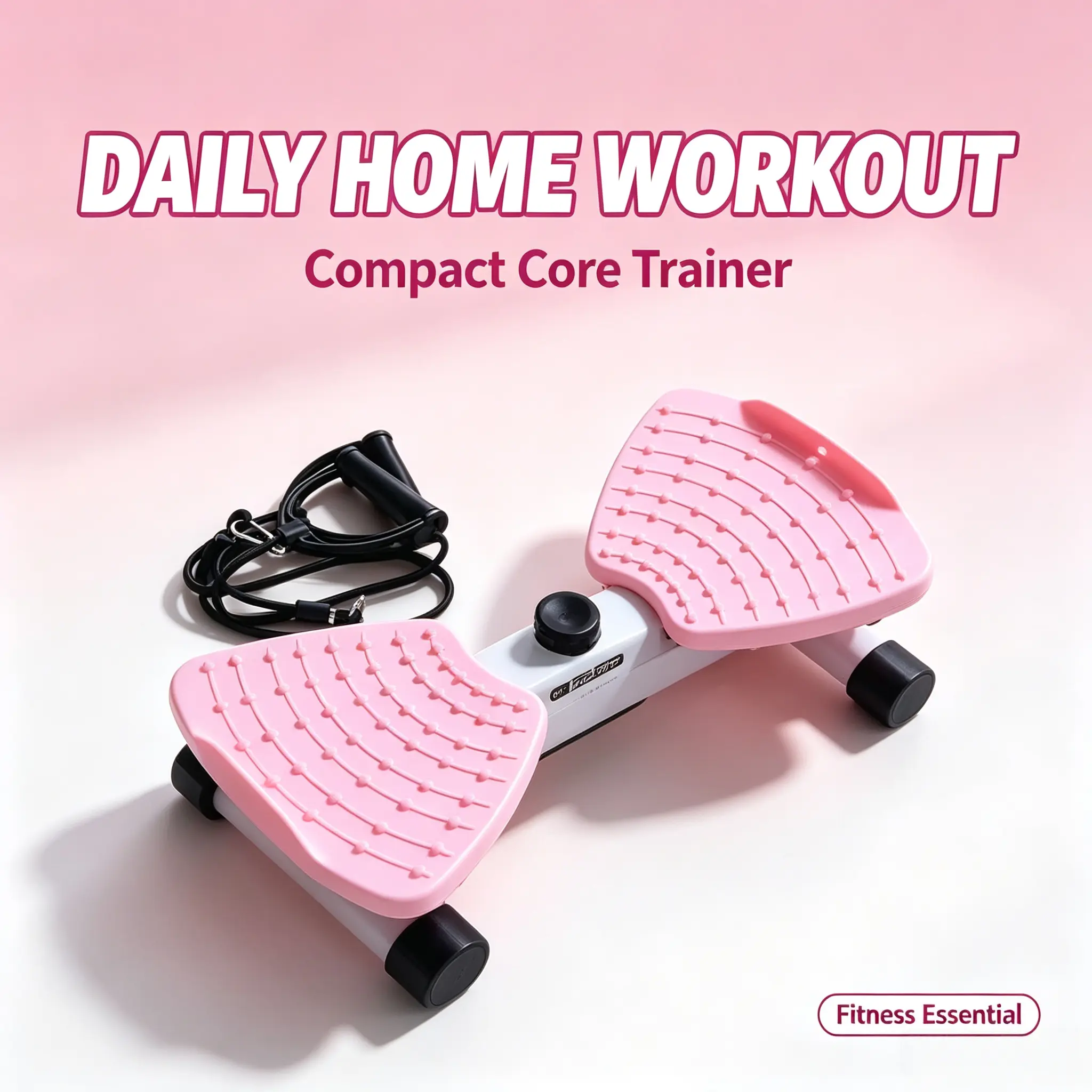 Compact Rotating Ab Training Machine - Indoor Fitness Equipment for Easy Daily Full-Body Movement
