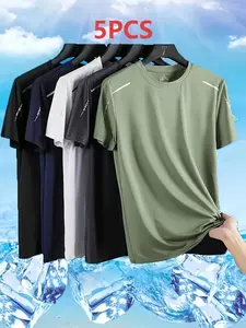 Men Women Quick-Dry Sports T-Shirt Set, Breathable Sweat-Wicking Round Neck Short Sleeve, Multiple Colors Available, Gym & Summer Activities, Gym Tees, Activewear Clothing