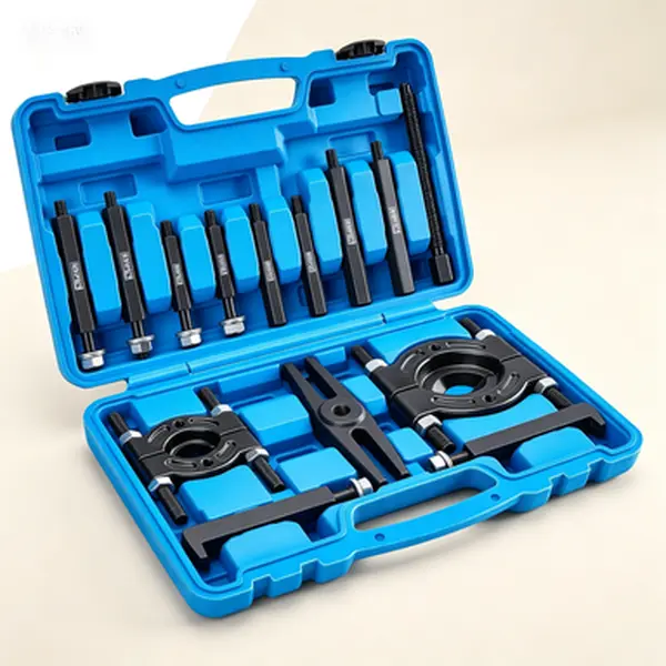 Professional Bearing Puller and Splitter Kit, 5 Ton Capacity Separator Set with 2’’ and 3’’ Jaws, Pinion Puller and Wheel Removal Tool, 14-Piece Gear Separator for Automotive and Machinery (Blue)