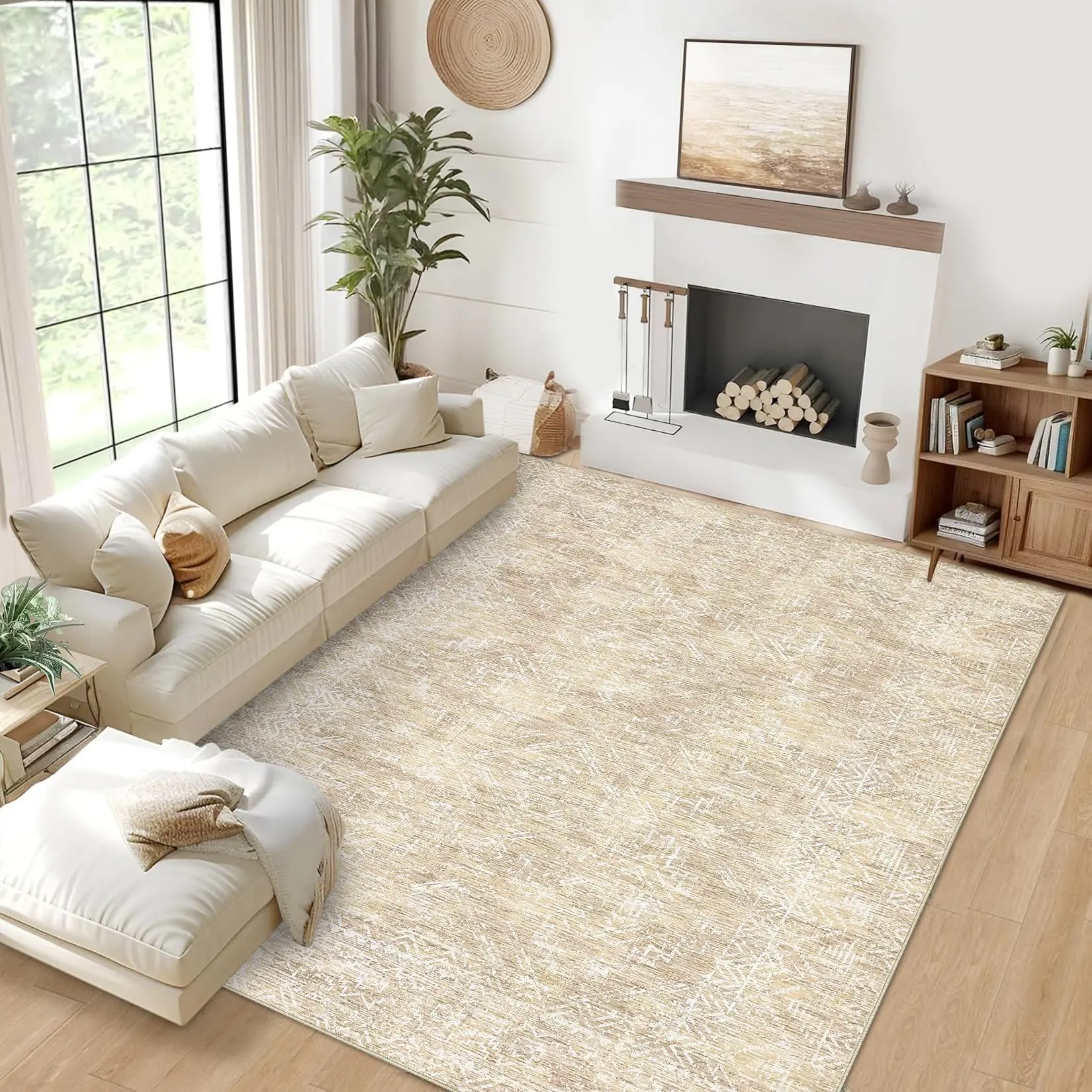 【Restock Sale】GARVEE Washable Area Rugs in Various Sizes (8x10, 9x12, 10x13) for Living Room and Bedroom - Vintage Geometric Designs, Soft, Non-Slip, Stain Resistant, Perfect for Dining Room and Nursery with Stylish Colors.