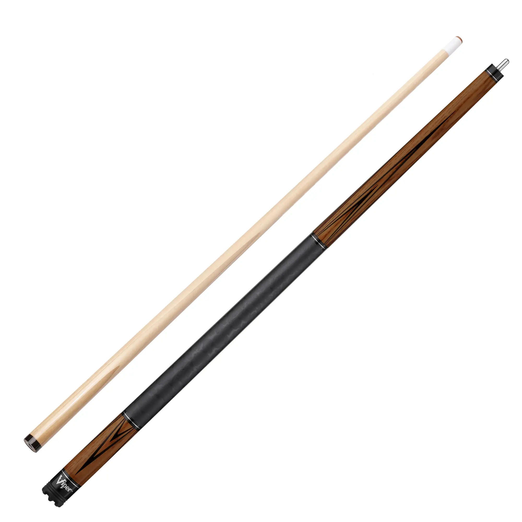 Elementals Ashwood Billiard Cue with Amber Stain Finish, Maple Shaft, Pro Taper Tip, and Irish Linen Wrap, Billiard Cues