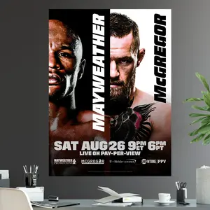 Floyd Money Mayweather Vs. Conor McGregor Undisputed Light Middleweight World Championship Battle Fight POSTER UNFRAMED Print iconic boxing UFC
