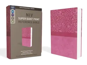 NIV, Super Giant Print Reference Bible (Font Size: 16.5-point), Leathersoft, Pink, Red Letter, Comfort Print Imitation Leather – Large Print, March 13, 2018