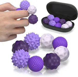 Silicone Ball Set, 8 Counts/set Fidgeting Relax Toys with Elastic Texture, Assorted Colors, Stress Relief Toys for Adults & Teens, , Decompression Toy, Multifunction