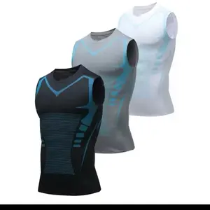 Men's Compression Shirts - Short Sleeve Cool Dry Sports Athletic Workout Base Layer Undershirt T-Shirt Tops gym  shirts Lightweight Running Vest Gymswear
