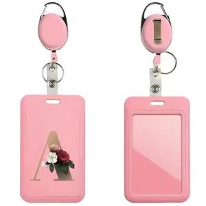 Plastic ID Badge Holder, Creative Employee Card Protector, Multifunctional Sleeve for Office Staff & Students, Design, Removable Cardholder