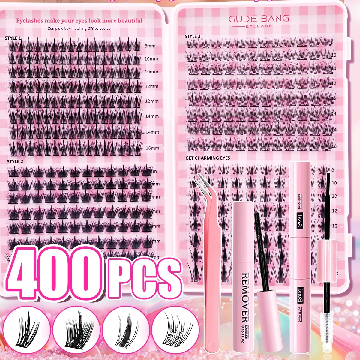 Natural Drifting Lash Clusters, Anime Style Lashes, Pointed Individual Extension, CC Curl Single Root, DIY Home Makeup, 8-16mm