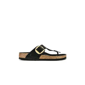 BIRKENSTOCK Gizeh High Shine Big Buckle Sandal in High Shine Black