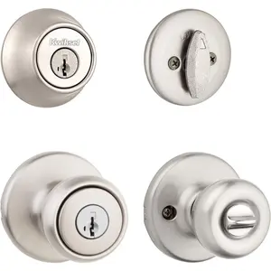 96900-381 690T 15 SMT BBPKG Nickel Tylo Combo Set with SmartKey Re-Key Technology ANSI/BHMA 3 Certified for Exterior Doors