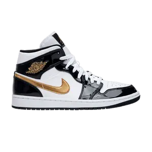 Air Jordan 1 Mid Patent SE 'Black Gold'