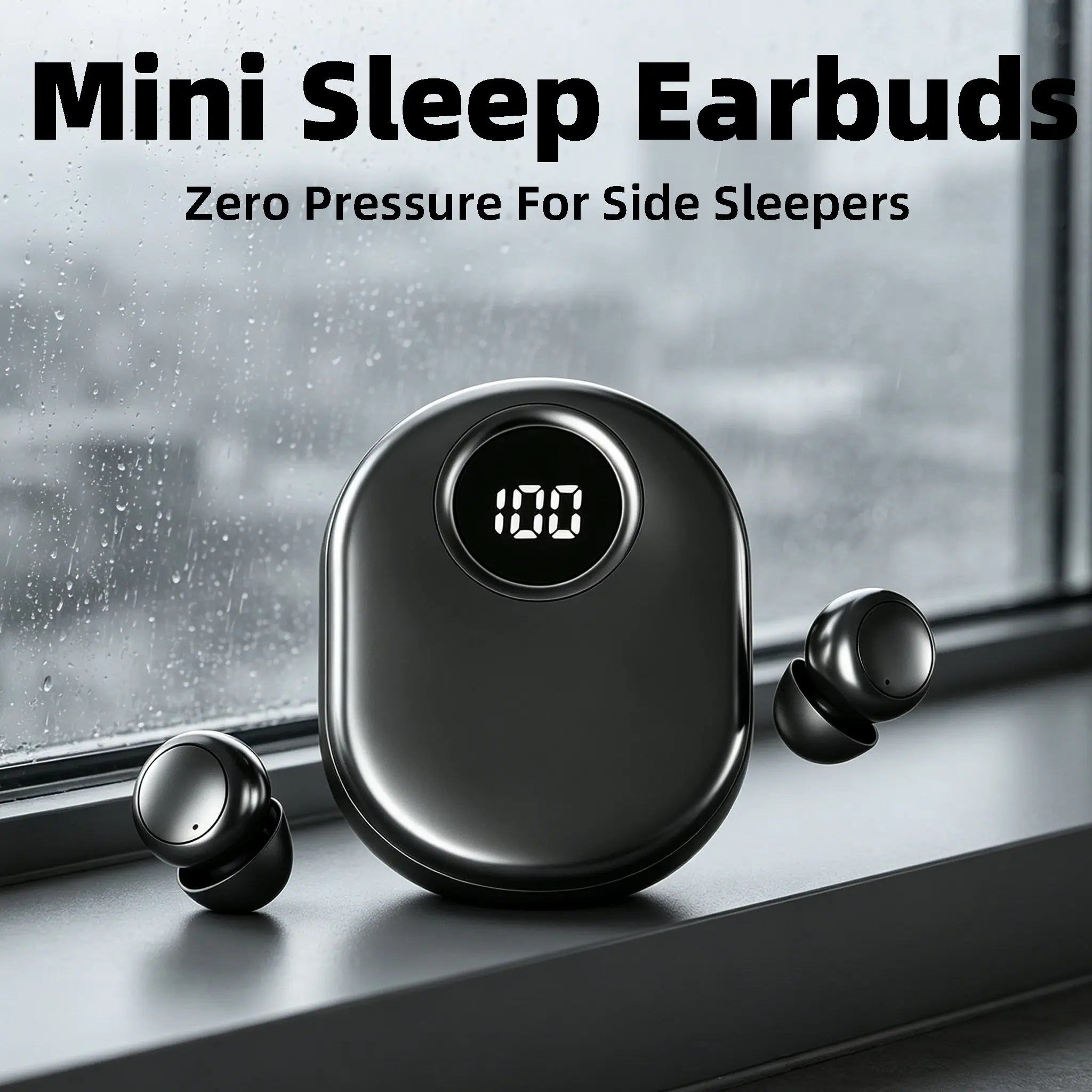 Ultra-Mini Invisible In-ear Headphones (SK55) - 0 Ear Pressure for Side Sleepers, All-night Discomfort-free Wear, Immersive 3D Surround Stereo Sound with Balanced Bass and Treble, Headphone