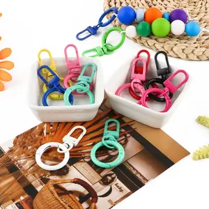 Keychain Hook with Key Ring, 10pcs/set DIY Keychain Hook, DIY Jewelry Making Accessories for Bracelet Necklace Earrings Pendant
