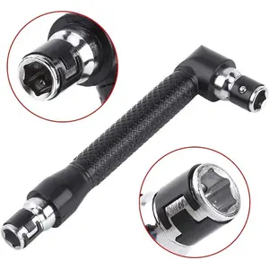 1pc Double-Ended L-Shaped Mini Socket Wrench - 90 Degree Right Angle Screwdriver Adapter with 1/4" 6.35mm Screwdriver Bits Key Utility - Perfect for Manual Maintenance, DIY, and Tight Space Repair