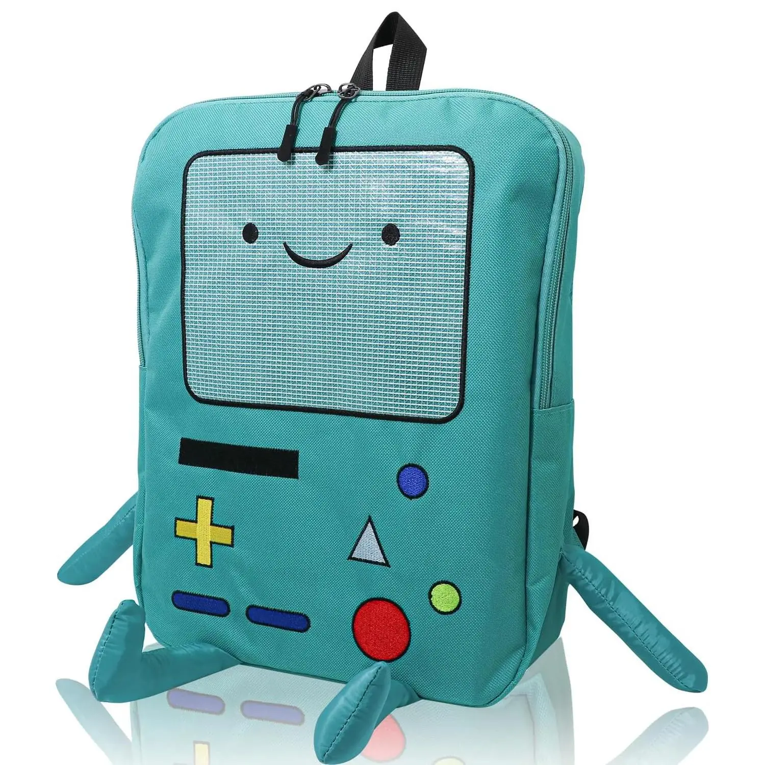 Kawaii 3D Cartoon Robot Backpack 14 Inch Canvas School Bag Fashion Unisex Student Outdoor Rucksack Cute Back To School Kids Gift