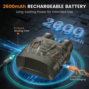 4K Night Vision Goggles – Featuring a 3.5-inch IPS screen, 2600mAh rechargeable battery, 10x zoom, and a 2,624-foot range; suitable for hunting, camping, security, and surveillance.