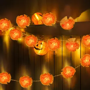 Halloween Lantern Design Hanging Lights, USB Plug-In LED String Lights, Decorative Lights for Home Party Garden Decoration