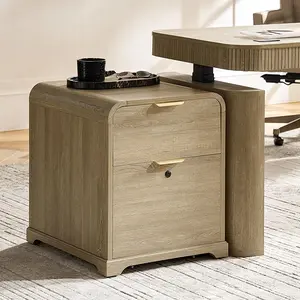 HULALA HOME Victoria Modern Storage Cabinet with Drawers, File Cabinet with Lock, Built-in USB & Type-C Charging Ports, Power Outlets Organizer for Home Office, Bedroom, Living Room