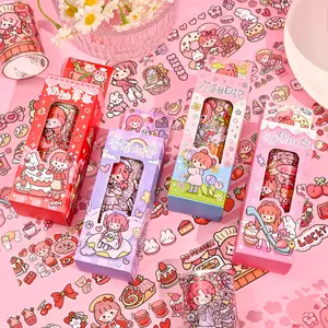 12 Cute PET Waterproof Tape for Journaling, Scrapbooking, Planner waterproof self adhesive decor paper Tween Girls