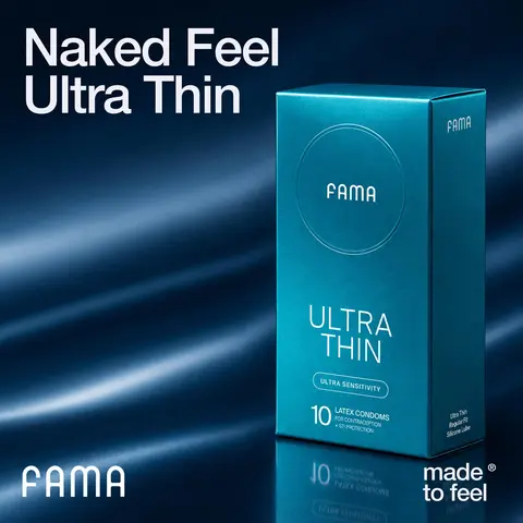 FAMA 0.04mm Ultra Thin Condoms, 36 Count, Natural Latex (25% Thinner), pH-Balanced & Hypoallergenic, Silicone Lubricated, Odorless, FDA-Cleared, HSA/FSA eligible