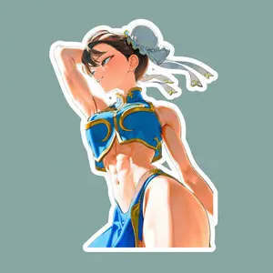 Chun-li Classic Fighter Street Fighter Sticker