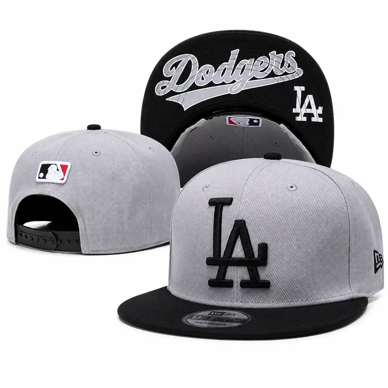New Era LA Dodgers MLB 9FIFTY 59FIFTY Fitted Snapback Cap, Adjustable Baseball Cap for Women Men, Flat Brim, Embroidered LA Sports Logo, Blue White Black Gray, College Style, Back to School 2026