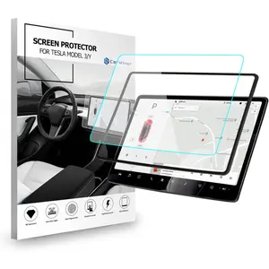 Matte Screen Protector Compatible with 2021-2023 Tesla Model 3 and 2021-2024 Tesla Model Y 15" Center Control Touch Screen Navigation Tempered Glass Accessories 9H Anti-Glare