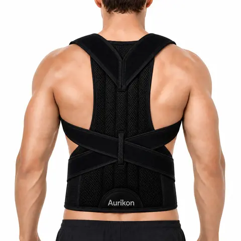 Unisex Anti-Hunchback Back Correction Band - Adjustable Upper Back Support, Shoulder Straightener, Hunchback Aligner, Fitness Brace