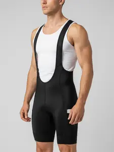 Men's Cycling Shorts with Waist Belt, High Elasticity Sponge Seat Pad, Anti-Slip Leg Straps, Breathable Lightweight Racing Shorts