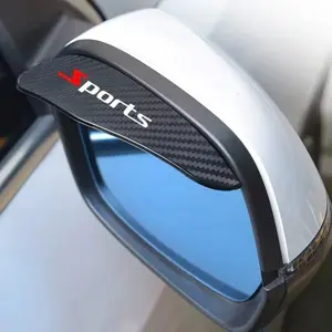 3-Piece Car Rearview Mirror Carbon Fiber Rain Visor, Sunshade, Easy Installation, Suitable for All Vehicle Models, Automotive Accessories