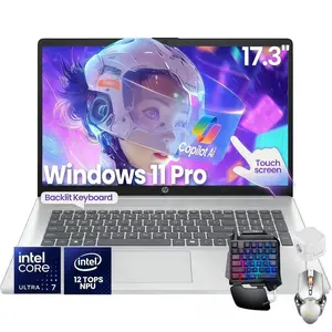 HP 17-inch Touchscreen Business Laptop · Intel 12-Core Ultra 7 255U · 12 NPU Tops · AI Copilot Ready · HD+ Display · Backlit KB · Privacy Camera · Win 11 Pro · w/Accessory (Up to 64GB DDR5 | 2TB SSD)