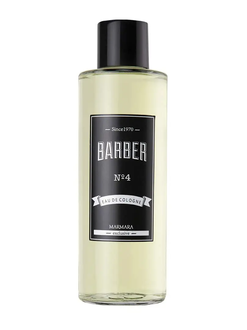 Marmara Barber No4 Alcohol-Containing Aftershave Liquid Cologne Fragrance - 500ml Glass Bottle, Amber Fresh Long-Lasting Scent, Premium Turkish Craftsmanship, for Modern Men, All Skin Types